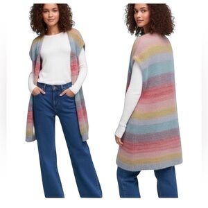 Anthropologie MOTH Rinda Rainbow Duster/Cardigan/Long Vest Size M/L
